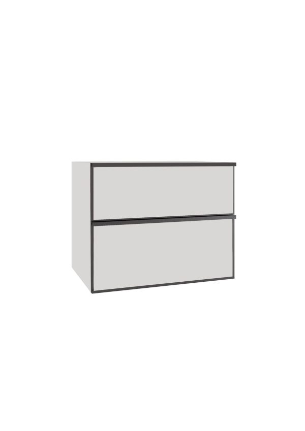 Mueble Baho Quadro suspendido 100x45cm Gris Nube Mate