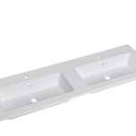 Lavabo Baho Bianco V mate 120×46 doble seno