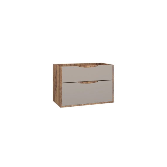 Mueble Baho Eibar 2C suspendido 100 Latte mate y enebro