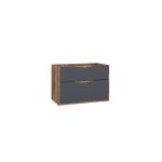 Mueble Baho Eibar 2C suspendido 100 Antracita mate y enebro