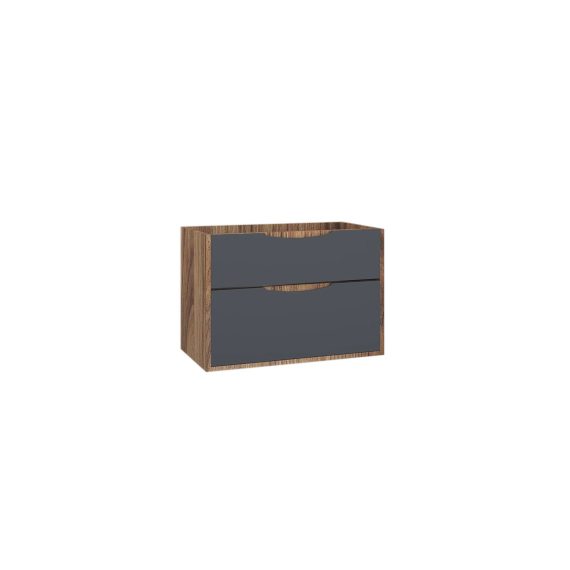 Mueble Baho Eibar 2C suspendido 100 Antracita mate y enebro