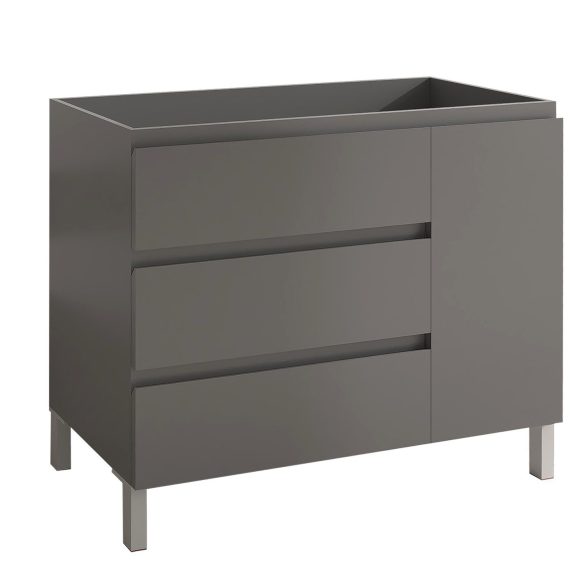 Mueble Baho Nordic Gris mate 3C 1P 100x45 a suelo