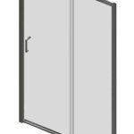 Mampara Baho Orizon Gunmetal 146-150cm