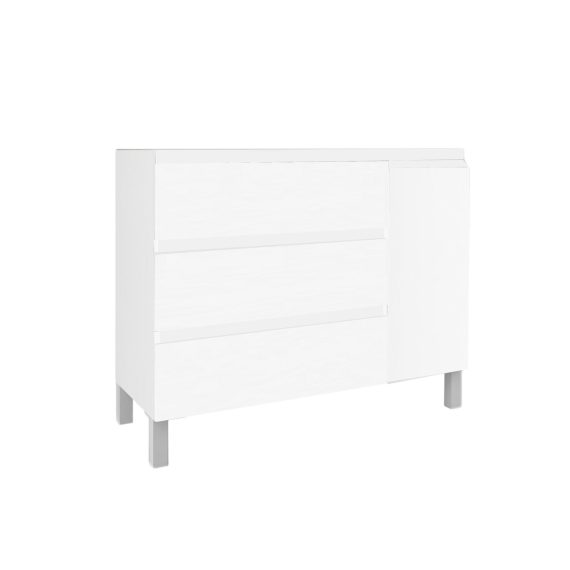 Mueble Baho Nordic Blanco mate 3C 1P 120x45 a suelo