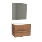 Conjunto Baho Manning susp. 80 enebro con espejo liso