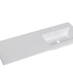 Lavabo Baho Bianco V mate 120×46 derecha (seno a 30 cm)