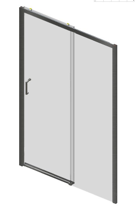 Mampara Baho Orizon Gunmetal 136-140cm