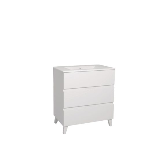 Mueble Baho Manning 3C a suelo 100 blanco brillo