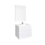 Conjunto Baho manning susp. 60 blanco mate con espejo liso