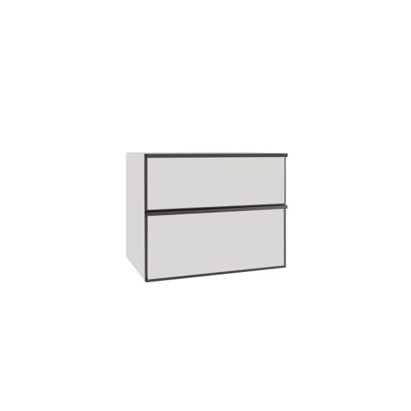 Mueble Baho Quadro suspendido 80x45cm Gris Nube Mate