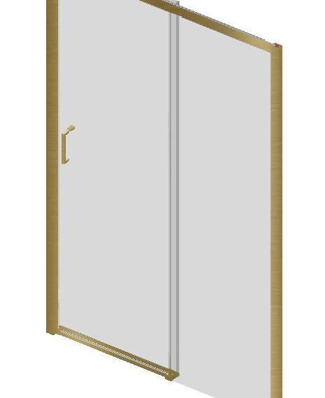 Mampara Baho Orizon Oro Cepillado 116-120cm