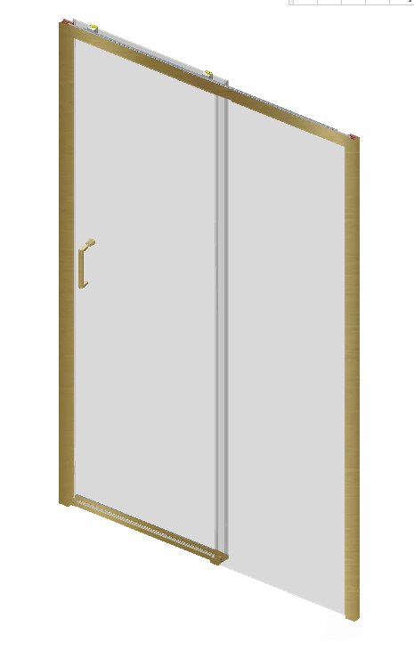 Duschabtrennung Baho Orizon Gebürstetes Gold 116-120cm