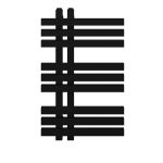 Radiador de agua Baho Mistral 80×50 negro