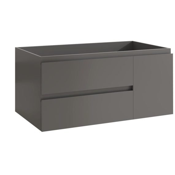 Mueble Baho Nordic Gris mate 2C 1P 100x45 suspendido
