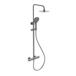 Equipo de ducha Baho Plano termostatico gunmetal