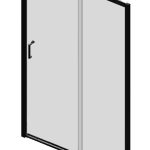 Mampara Baho Orizon Negro Mate 136-140cm