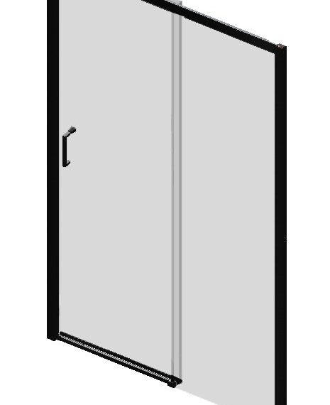 Mampara Baho Orizon Negro Mate 136-140cm
