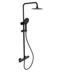 Equipo de ducha Baho Plano termostatico negro mate