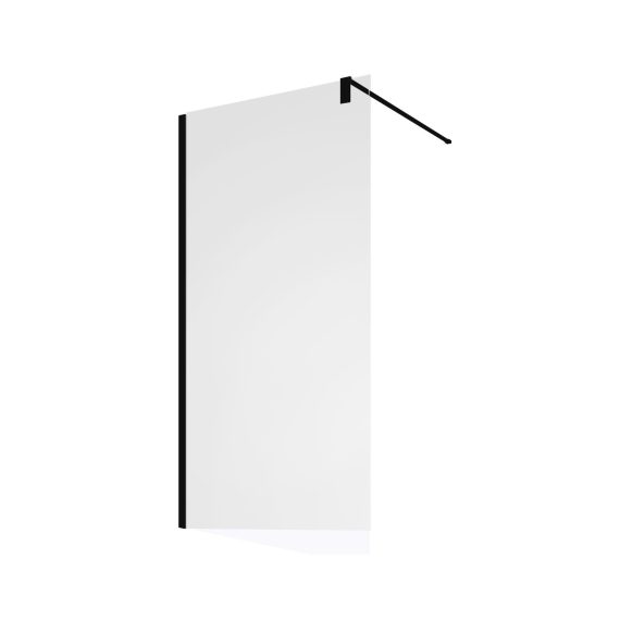 Mampara Baho Walk-in perfileria negro cristal 100 cm