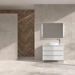 Mueble Baho Nordic 3C a suelo 80×45 Blanco mate