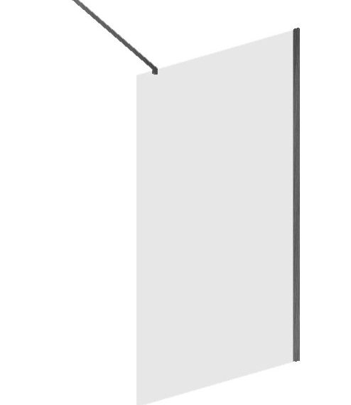 Mampara Baho Cala Gunmetal 120cm