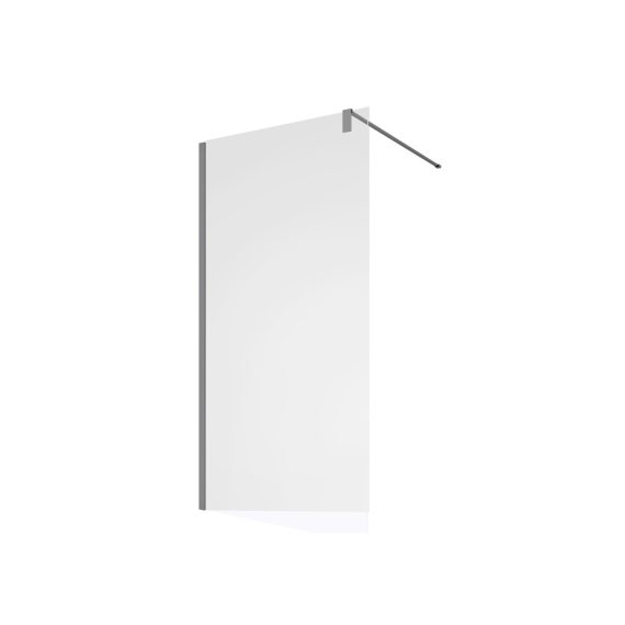 Mampara Baho Walk-in perfileria cromo cristal 100 cm