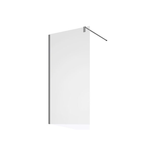 Mampara Baho Walk-in perfileria cromo cristal 100 cm