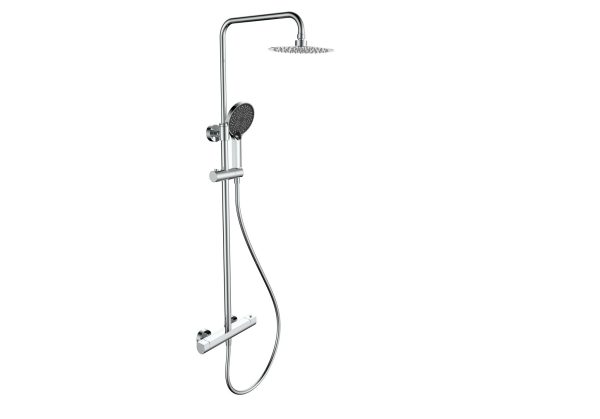 Equipo de ducha Baho Plano termostatico cromo