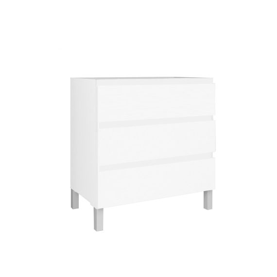 Mueble Baho Nordic 3C a suelo 70x45 Blanco mate