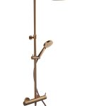 Equipo de ducha Baho Rondo monomando telescópico cobre