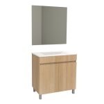 Set Baho Matty floor-standing 80 2P ash with plain mirror