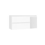 Mueble Baho Nordic 2C 1P suspendido 100×45 Blanco mate