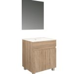 Conjunto Baho Basic 80 Matty 2P Roble Cambrián (Espejo Liso)