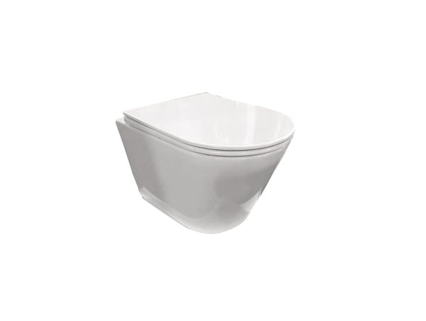 Serie Compo Baho taza suspendido Rimless con tapa amortiguada