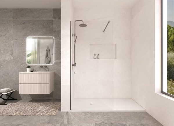 Duschabtrennung Baho Cala Gunmetal 100cm