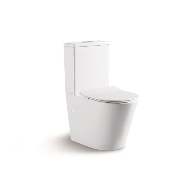 Serie Compo Baho taza carenada Rimless c/ tapa amortiguada blco mate
