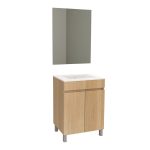 Floor-standing set Baho Matty 60 2P ash with plain mirror