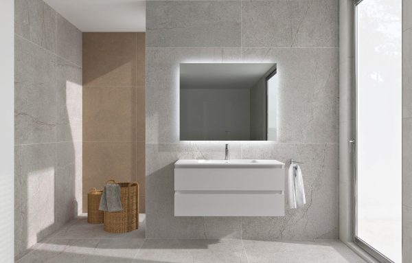 Badmöbel Baho Nordic 2C wandhängend 80x45 Weiß matt