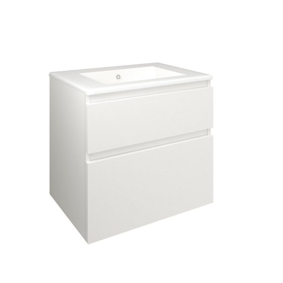 Mueble Baho Manning 2C suspendido 60 blanco mate