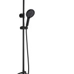 Equipo de ducha Baho Aura monomando telescopico Negro Mate