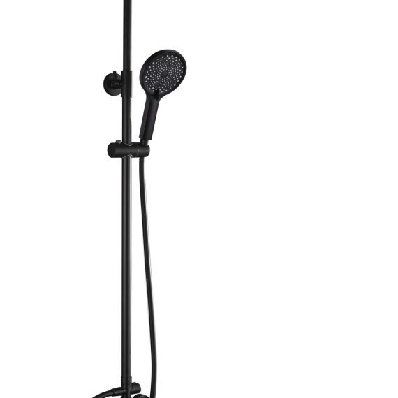 Equipo de ducha Baho Aura monomando telescopico Negro Mate