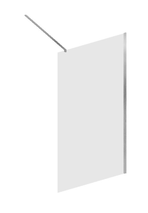Mampara Baho Cala Cromo 80cm