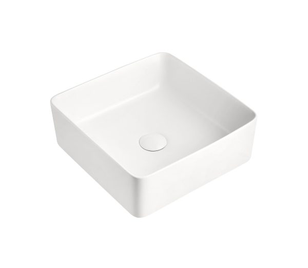 Lavabo Baho Montclair 36x36 blanco mate