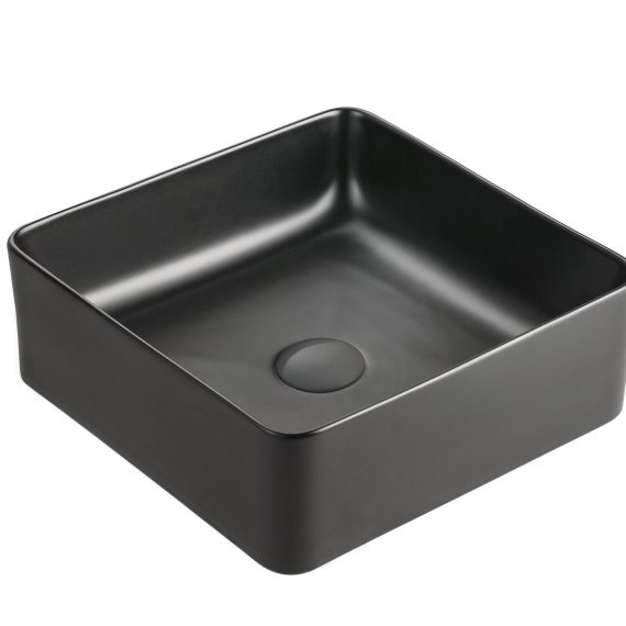 Lavabo Baho Montclair 36x36 negro mate