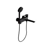 Bath/shower tap Baho Plano with accessories matt black