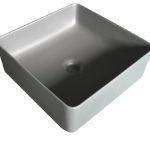 Lavabo Ópalo Baho cuadrado 36×36 gris antracita mate