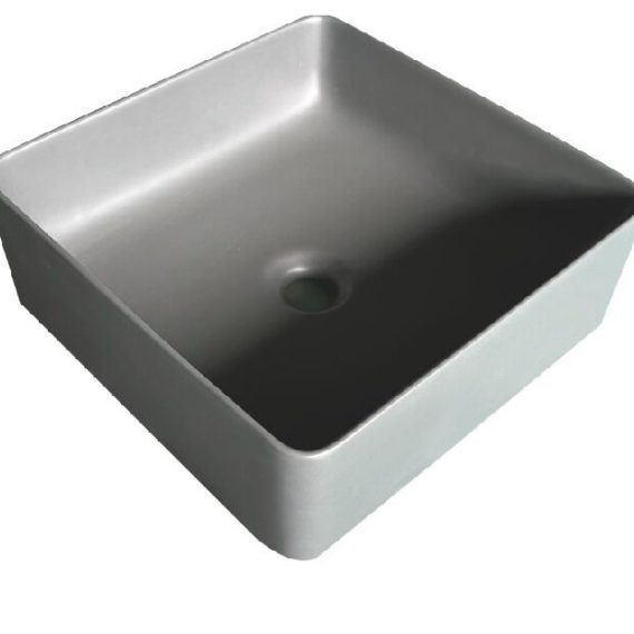Lavabo Ópalo Baho cuadrado 36x36 gris antracita mate