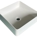 Lavabo Ópalo Baho cuadrado 36×36 blanco mate