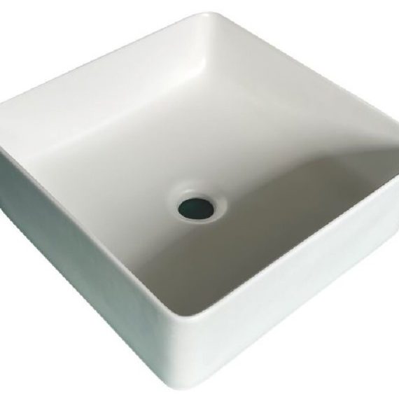 Lavabo Ópalo Baho cuadrado 36x36 blanco mate