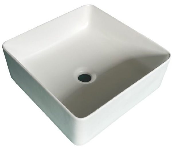 Lavabo Ópalo Baho quadrat 36x36 blanc mat